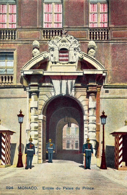 Monaco, Entrance to the Palace by French Photographer