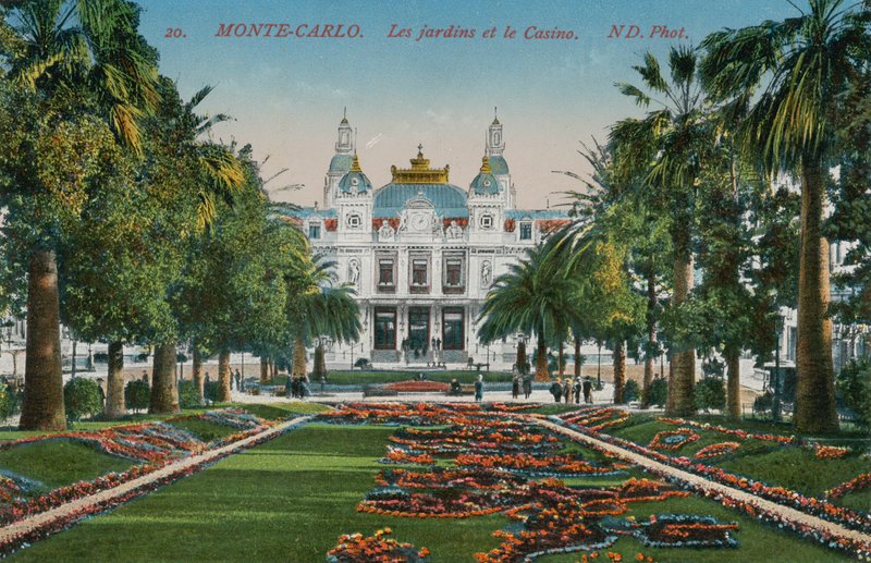 Monte-Carlo. The Gardens and the Casino by French Photographer