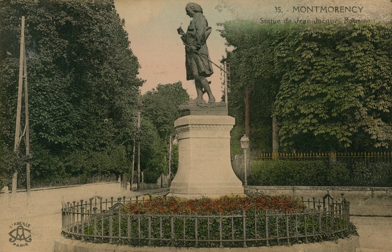 Montmorency - Statue of Jean-Jacques Rousseau by French Photographer