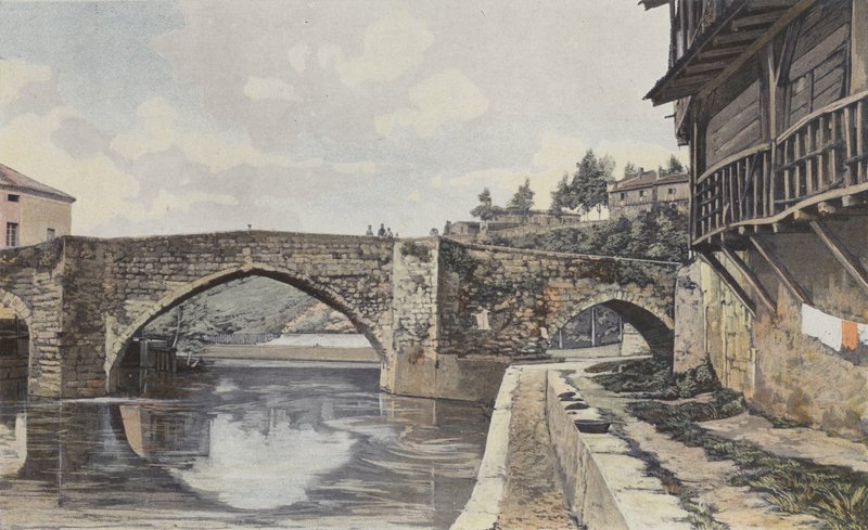 Nerac, Bridge over the Baise by French Photographer