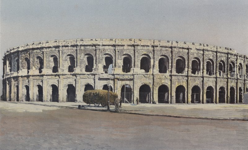 Nimes, Arenas, Exterior View by French Photographer