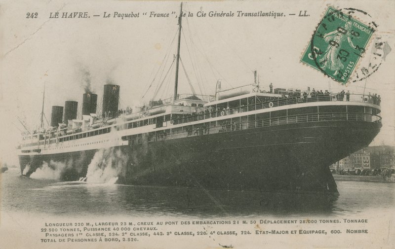 Ocean liner France, Le Havre by French Photographer