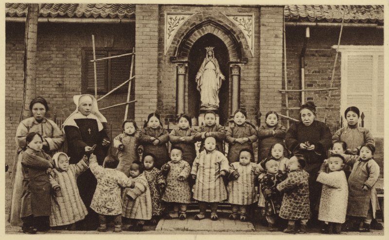 Orphans Pose Outside Their Orphanage in China by French Photographer