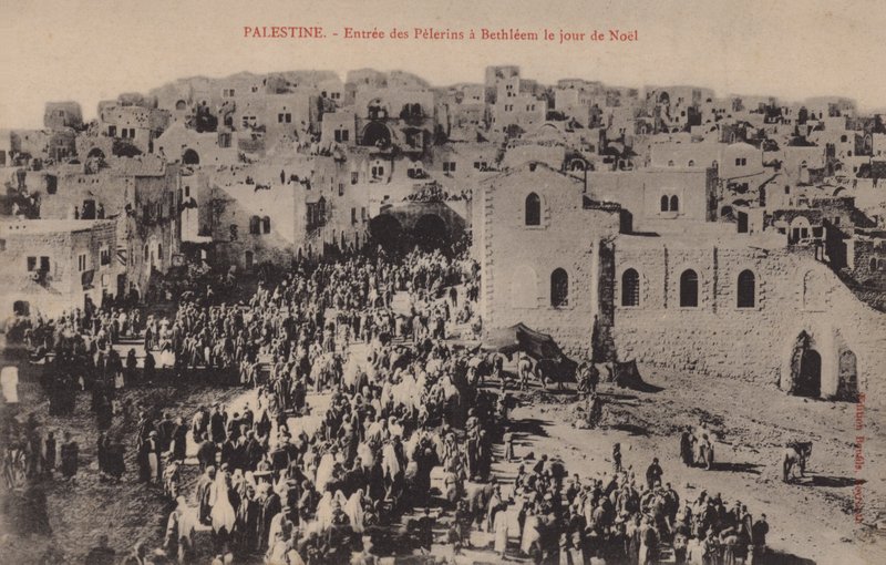 Palestine, Entry of the Pilgrims to Bethlehem on Christmas Day by French Photographer