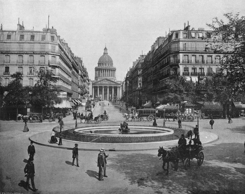 Paris - La Place Medicis, La Rue Soufflot et le Pantheon by French Photographer
