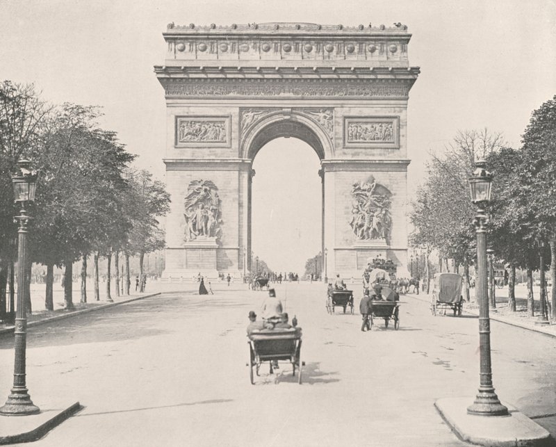 Paris: Arch of Triumph, from the East by French Photographer