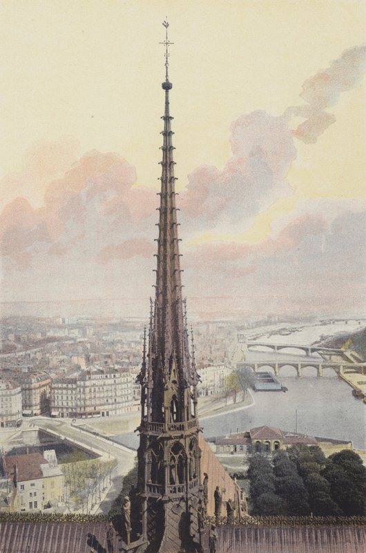 Paris, Spire of Notre-Dame, View from the South Tower by French Photographer