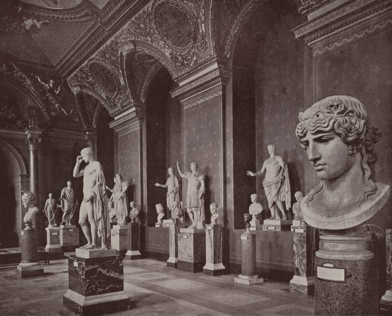 Paris: Gallery of Augustus, Louvre Museum by French Photographer