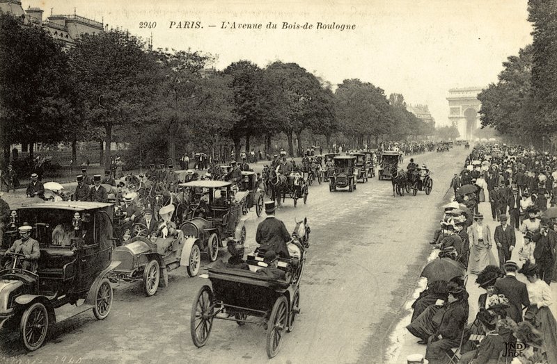 Paris, The Avenue of the Bois de Boulogne by French Photographer