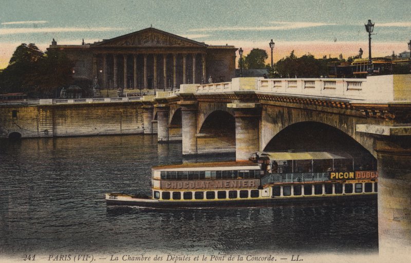 Paris, La Chambre des Députés et Le Pont de la Concorde by French Photographer