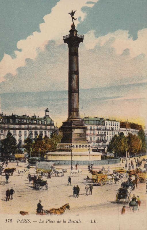 Paris, The Place De La Bastille by French Photographer
