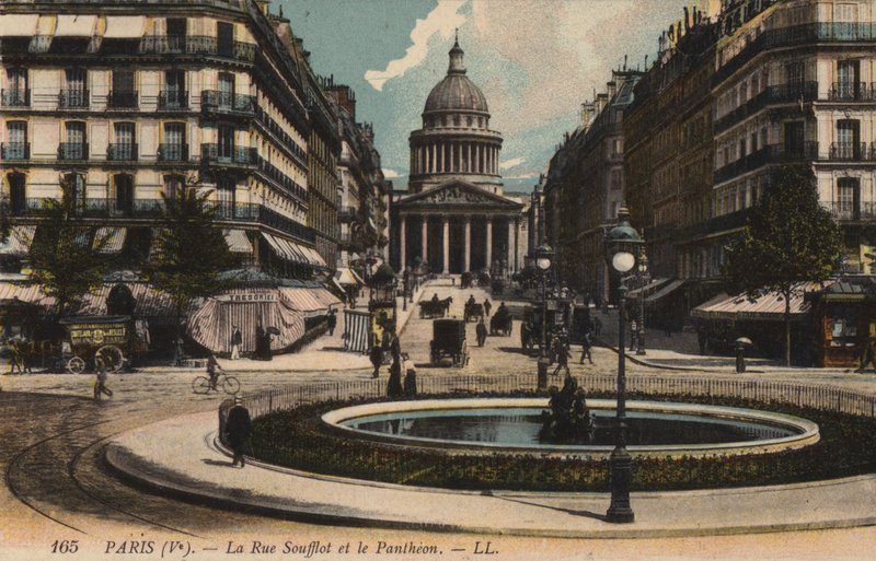 Paris, La Rue Soufflot, Le Panthéon by French Photographer