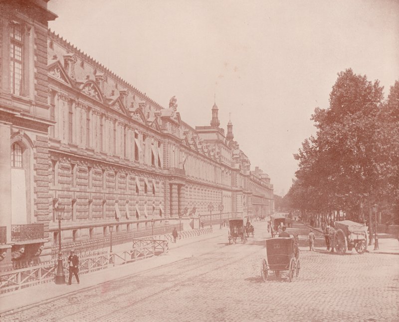 Paris: Palace of the Louvre and Tuileries, South Side by French Photographer