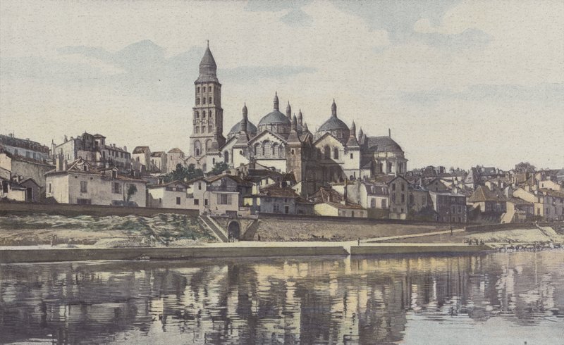 Perigueux, Saint-Front Cathedral, View from the Left Bank of the Isle by French Photographer