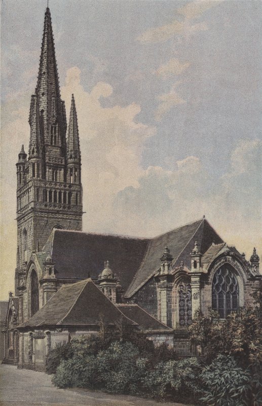Ploaré, Church, Apse Side by French Photographer