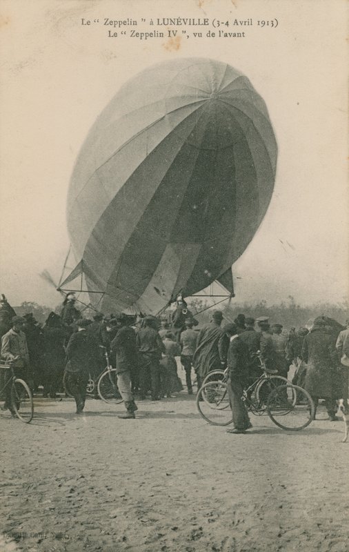 Postcard of a Zeppelin at Luneville, sent in 1913 by French Photographer