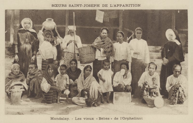 Residents of an Orphanage Run by the Sisters of St Joseph, Mandalay, Burma by French Photographer