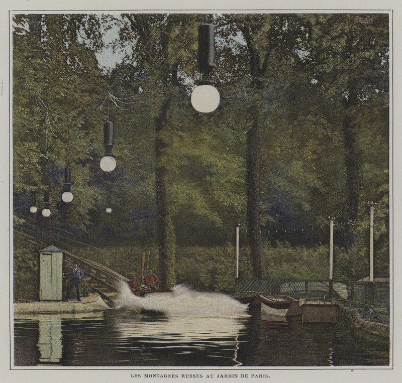 Roller coaster at the Jardin de Paris by French Photographer