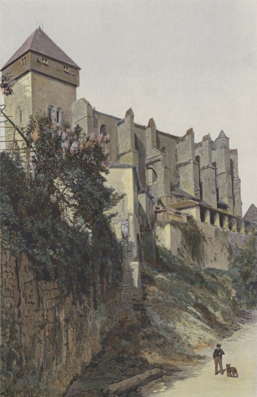 Saint-Bertrand-de-Comminges, Old Abbey, South Side by French Photographer