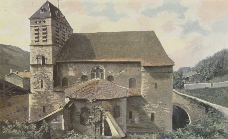 Saint-Chef, Church, Apse Side by French Photographer