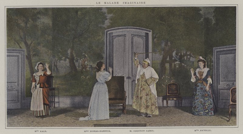 Scene from a Production of Le Malade Imaginaire, by Moliere by French Photographer