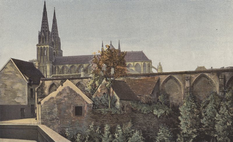 Sees, Cathedral, Overall View and Cloister Remains by French Photographer