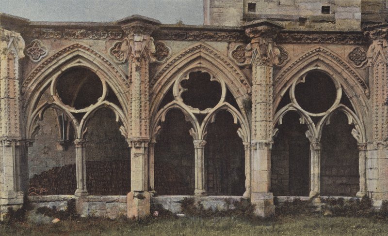 Soissons, Ruins of Saint-Jean-des-Vignes Cloister (North Facade) by French Photographer