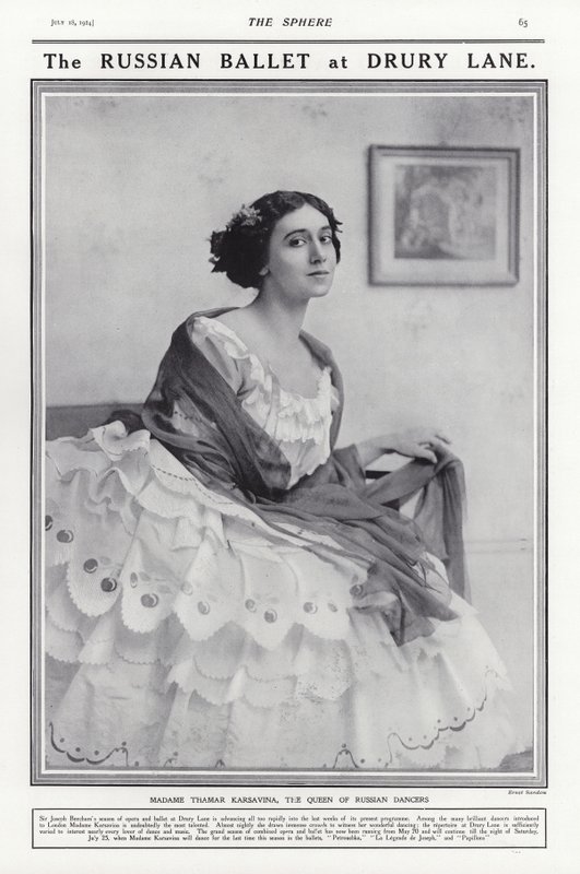 Tamara Karsavina, Russian ballerina by French Photographer