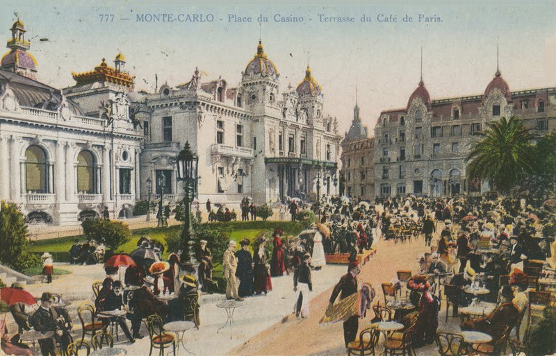 Terrace of the Cafe de Paris, Place du Casino, Monte Carlo by French Photographer
