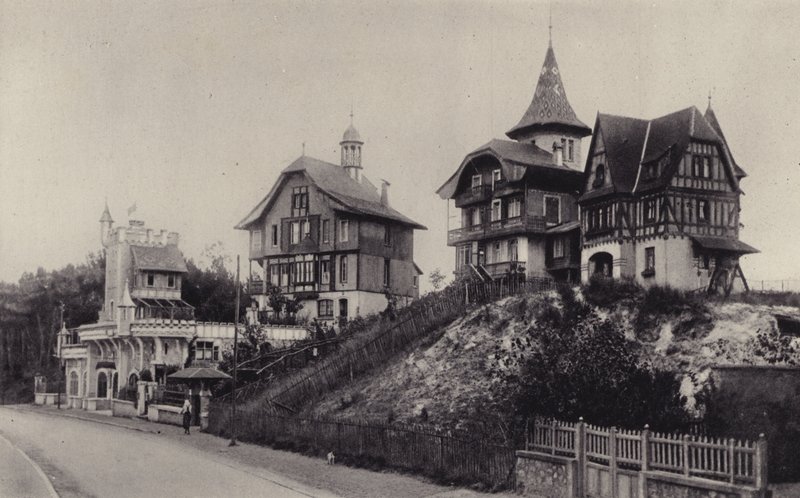 The Village Suisse and the rue Saint-Jean, Le Touquet, in 1893 by French Photographer