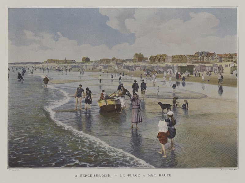 The beach at high tide, Berck-sur-Mer, France by French Photographer