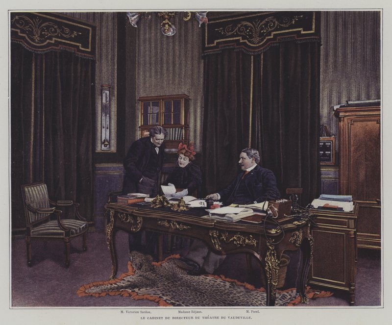 The office of the director of the Theatre du Vaudeville, Paris by French Photographer