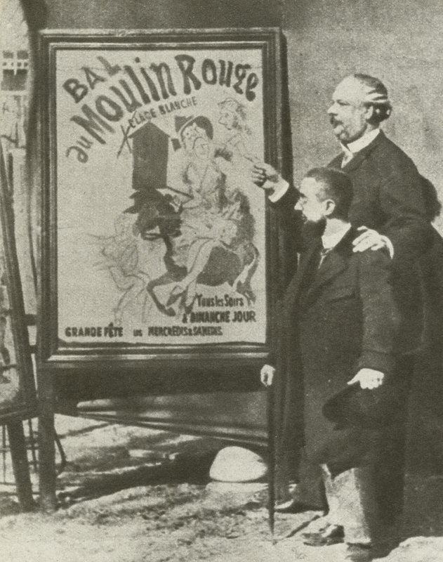 Toulouse-Lautrec with a director of the Moulin Rouge, Paris by French Photographer