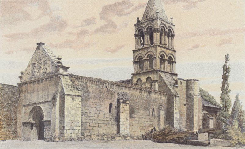 Trois-Palis, Church, Southwest View by French Photographer