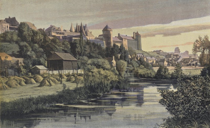 Vitré, Castle, North View from the Valley by French Photographer