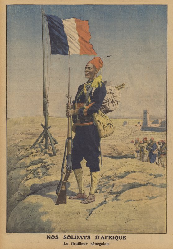 A Senegalese tirailleur in France Africa by French School