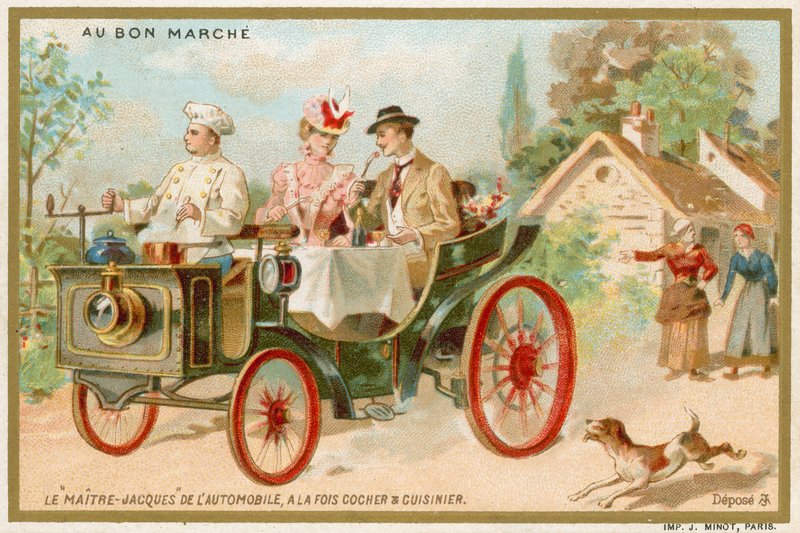 A dining car by French School