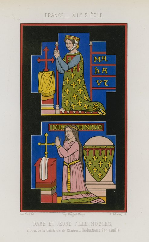 A noble woman and young noblewoman by French School