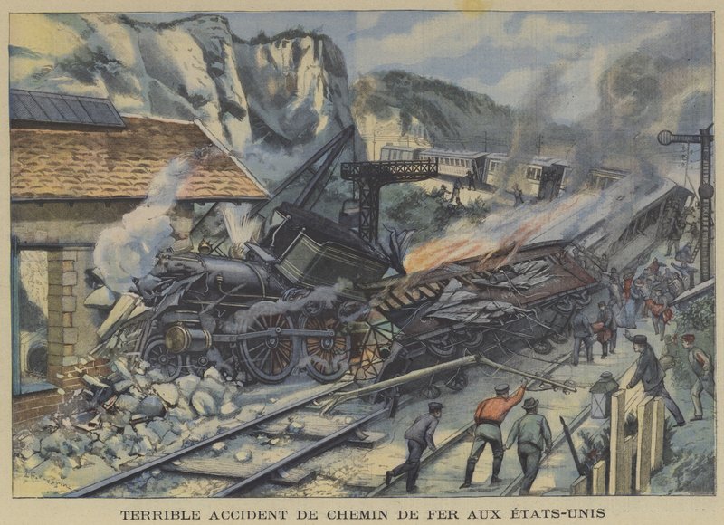 A terrible train crash in the United States by French School