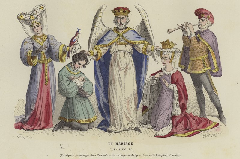 A Wedding, 15th Century by French School