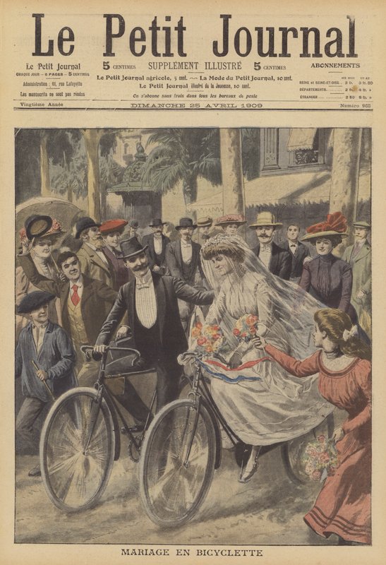 A wedding on bicycles in Nice by French School
