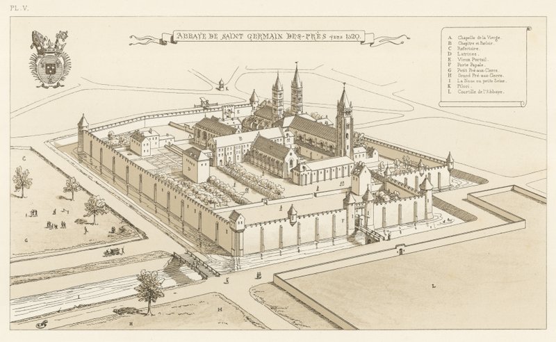Abbey of Saint-Germain-des-Prés, circa 1520 by French School