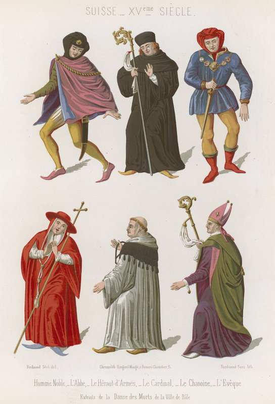 Abbot, The Chief Herald, Cardinal, Canon and Bishop by French School