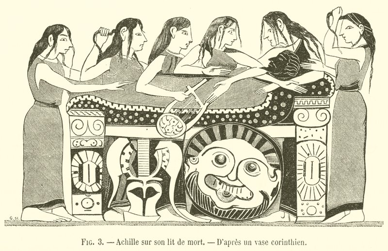 Achilles on His Deathbed by French School