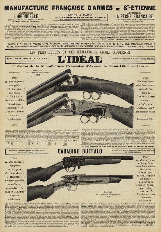 Advertisement for guns by French School