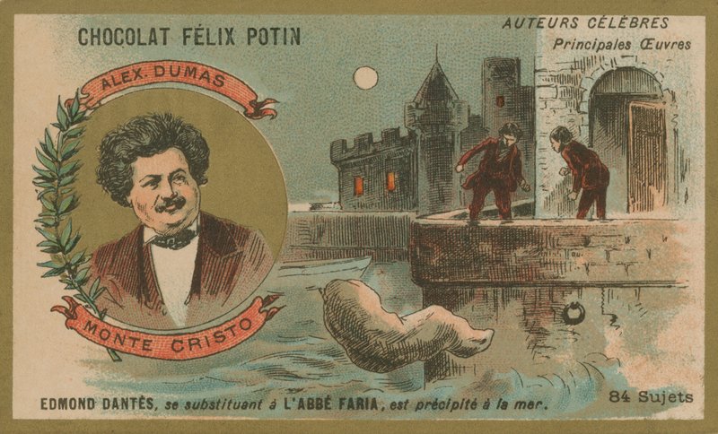 Alexandre Dumas and a Scene from The Count of Monte Cristo by French School
