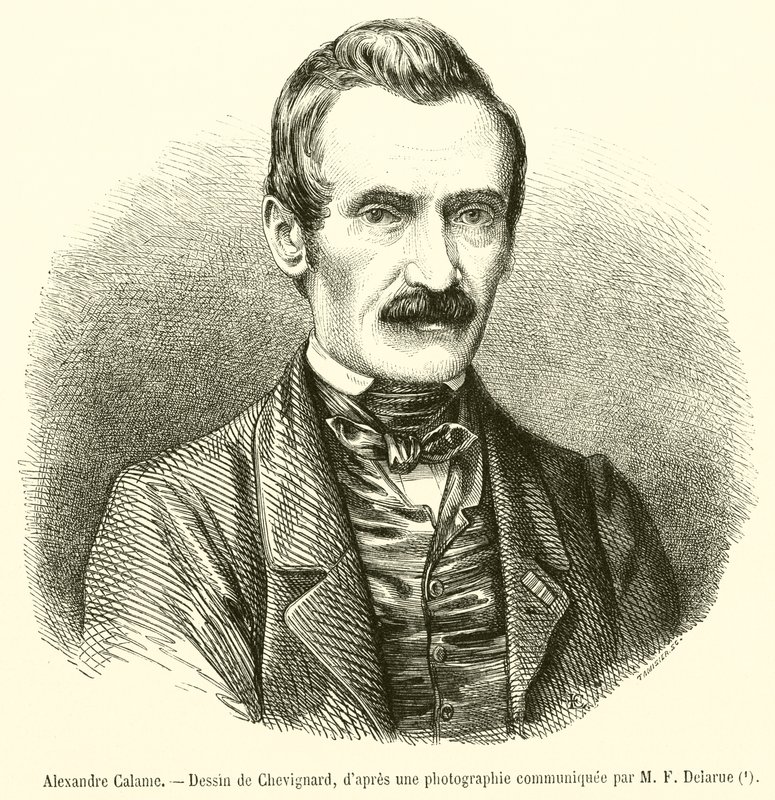 Alexandre Calame (engraving) by French School