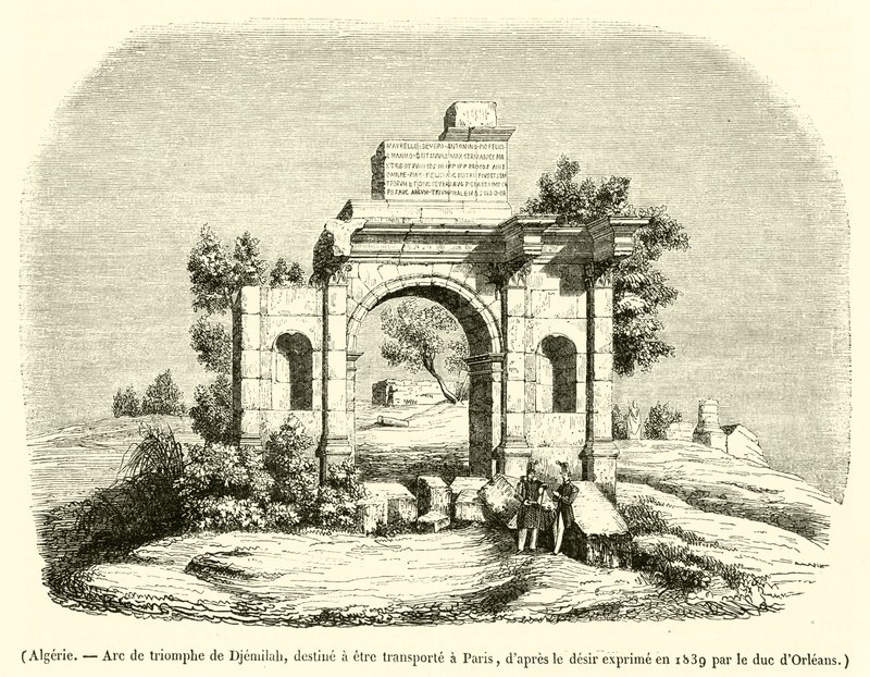Algeria, Triumphal Arch of Djemilah, Intended to be Transported to Paris by French School