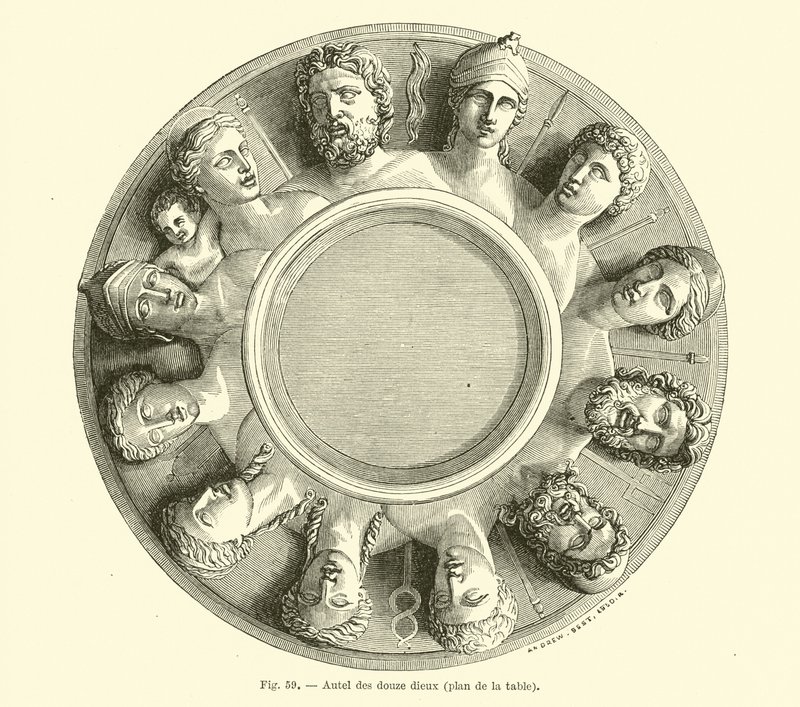 Altar of the Twelve Gods by French School