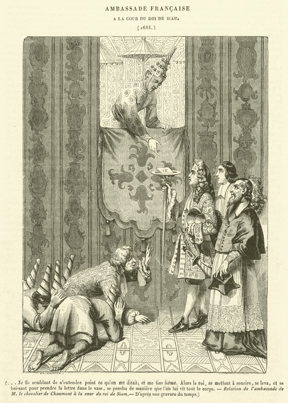 French Embassy, at the Court of the King of Siam by French School